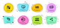 Web analytics, Cleaning and Augmented reality icons set. Share, Infographic graph and Leaf signs. Vector Royalty Free Stock Photo