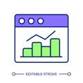 Web analytics line color icon Royalty Free Stock Photo