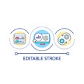 Web analytics loop concept icon Royalty Free Stock Photo