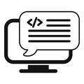Web api code icon simple vector. Internet server Royalty Free Stock Photo