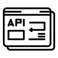 Web api icon outline vector. Computer process Royalty Free Stock Photo