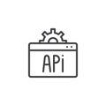 Web API outline icon Royalty Free Stock Photo