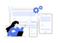 Web app abstract concept vector illustration.