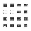 Web or app form elements icons Royalty Free Stock Photo
