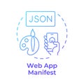 Web app manifest blue gradient concept icon Royalty Free Stock Photo