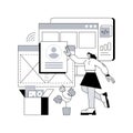 Web application design abstract concept vector illustration Royalty Free Stock Photo