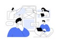 Web application design abstract concept vector illustration. Royalty Free Stock Photo