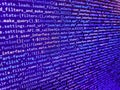 Web or application development, business and technology concept. Developing programming binary code. Simple website HTML code with Royalty Free Stock Photo
