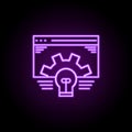 web application icon. Elements of Web development in neon style icons. Simple icon for websites, web design, mobile app, info Royalty Free Stock Photo