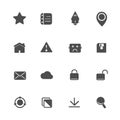 Web Application Icons Set Royalty Free Stock Photo