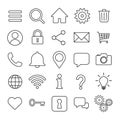 Web application interface icon collection. Vector symbol set. Search, home, settings, account, lock and info button sign. Royalty Free Stock Photo