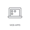 Web APPS linear icon. Modern outline Web APPS logo concept on wh