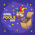 April fools day cartoon illustration