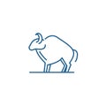 Aries zodiac sign line icon concept. Aries zodiac sign flat  vector symbol, sign, outline illustration. Royalty Free Stock Photo