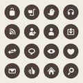 Web and arrow icon set