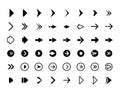 Web arrows. Symbols for website direction arrows signs buttons vector infographics icons Royalty Free Stock Photo