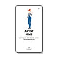 web artist mime vector