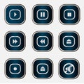 Web audio buttons Royalty Free Stock Photo