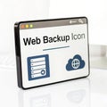 Web backup isolated on white background