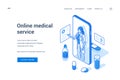 Web banner advertising online medical service app