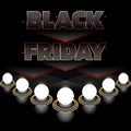 Web banner, black geometric style. Black Friday Royalty Free Stock Photo