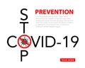 Web banner concept stop coronavirus on a white background. virus prevention. COVID-19. Vector Royalty Free Stock Photo