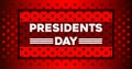 Web banner congratulations on the president`s day