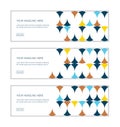 Web banner design template set consisting of abstract background patterns Royalty Free Stock Photo