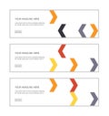 Web banner design template set consisting of abstract background patterns Royalty Free Stock Photo