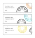 Web banner design template set consisting of abstract, backgrounds
