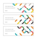 Web banner design template set consisting of abstract, patterns Royalty Free Stock Photo