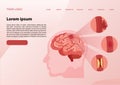 Web banner design template.Stroke disease