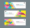 Web banner design template vector illustration, Geometric background, Abstract texture, advetisement layout