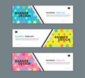 Web banner design template vector illustration, Geometric background, Abstract texture, advetisement layout