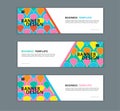 Web banner design template vector illustration, Geometric background, Abstract texture, advetisement layout