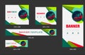 Web banner design template. Vector set. Modern color header image Royalty Free Stock Photo