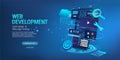 Web banner - Development of a website and applications for mobile phones Royalty Free Stock Photo