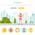 Web Banner Fitness or Bodybuilding