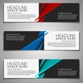 web banner label header footer presentation horizontal background for modern business office corporate template