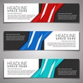 web banner label header footer presentation horizontal background for modern business office corporate template