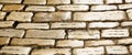 Web banner of old golden stone pathway