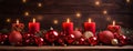 Web banner with red candles