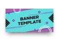 Web banner sale template, ecommerce shopping marketing concept, advertising voucher card design