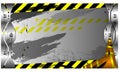 Web banner slide presentation with asphalt road construction theme. Safety lines warning. Asphalt sprayed effects