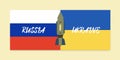 Web banner with text to stop war in Ukraine. Concept of peaceful releasing the conflict. no war. Vector illustration