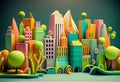 Web banner urban landscape