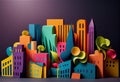 Web banner urban landscape