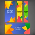 Web banners with color insets