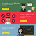 Web banners for education and science