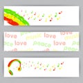 Web Banners On Reggae Theme